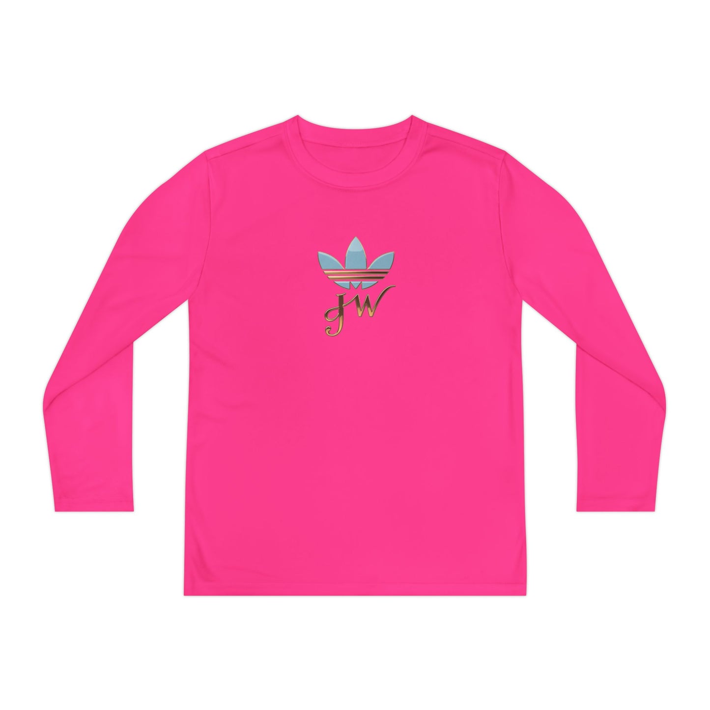 Youth Long Sleeve Active Tee - Lightweight Competitor Shirt with Stylish Logo - JW Store