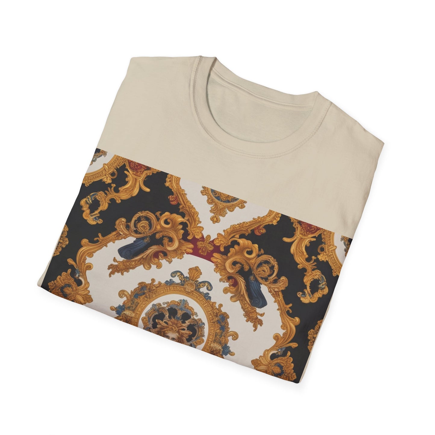 Elegant Vintage Print Unisex Softstyle T-Shirt - JW Store
