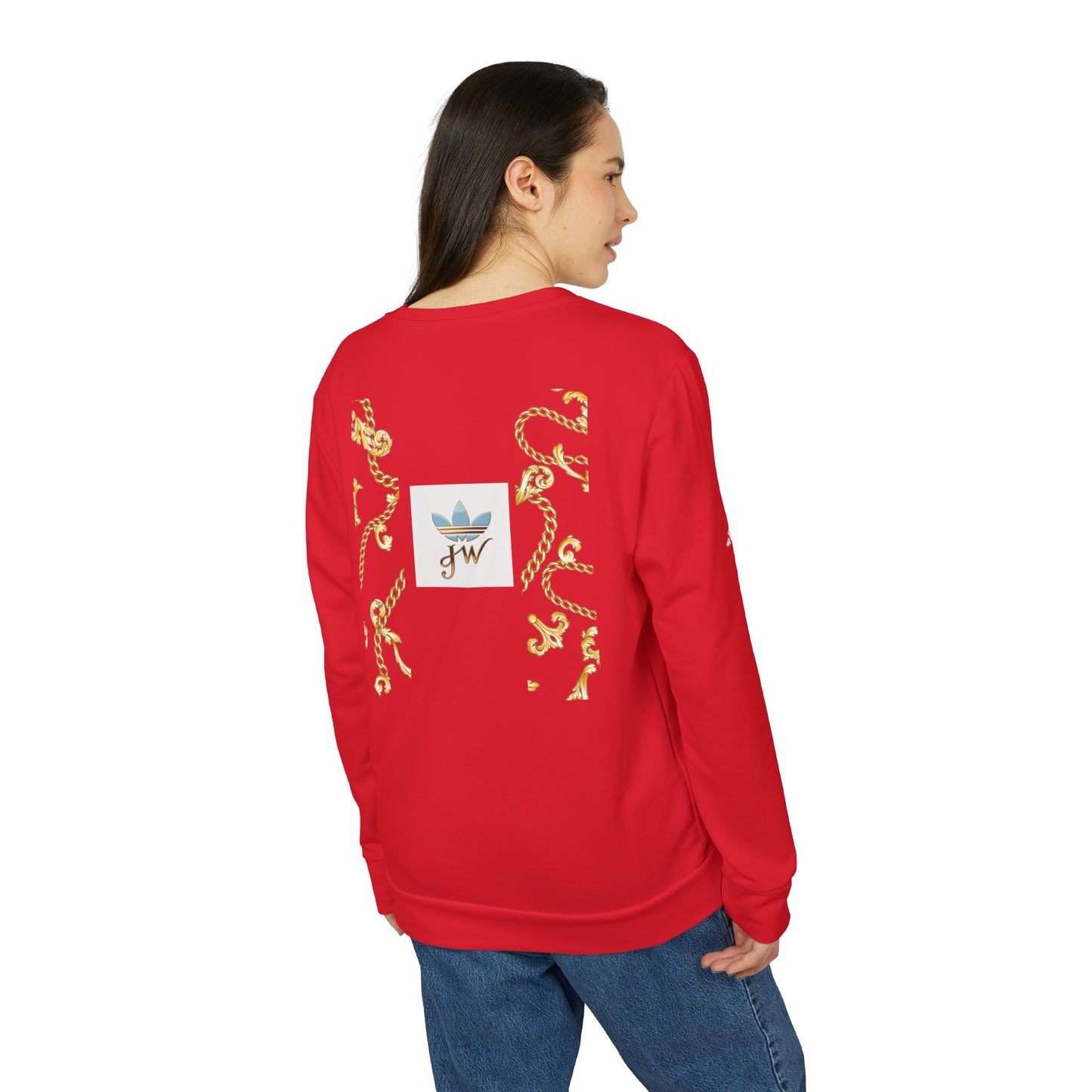 Stylish Unisex Fleece Sweatshirt with Gold Design - JW Store