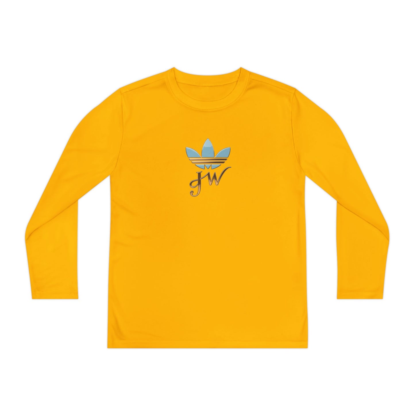 Youth Long Sleeve Active Tee - Lightweight Competitor Shirt with Stylish Logo - JW Store