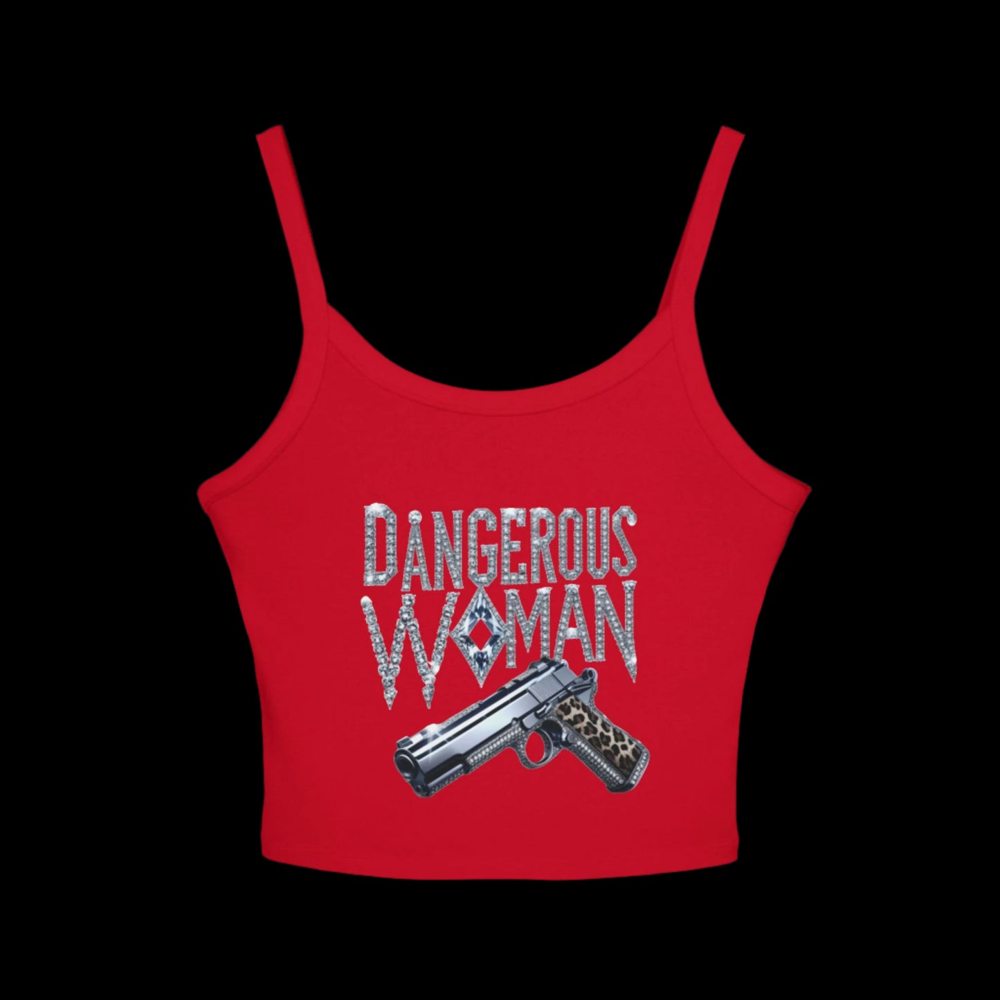 Dangerous Woman Graphic Spaghetti Strap Tank Top - JW Store