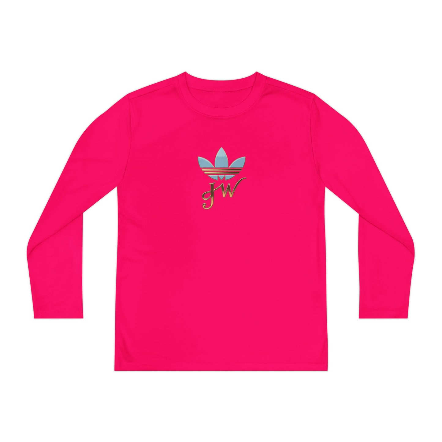 Youth Long Sleeve Active Tee - Lightweight Competitor Shirt with Stylish Logo - JW Store