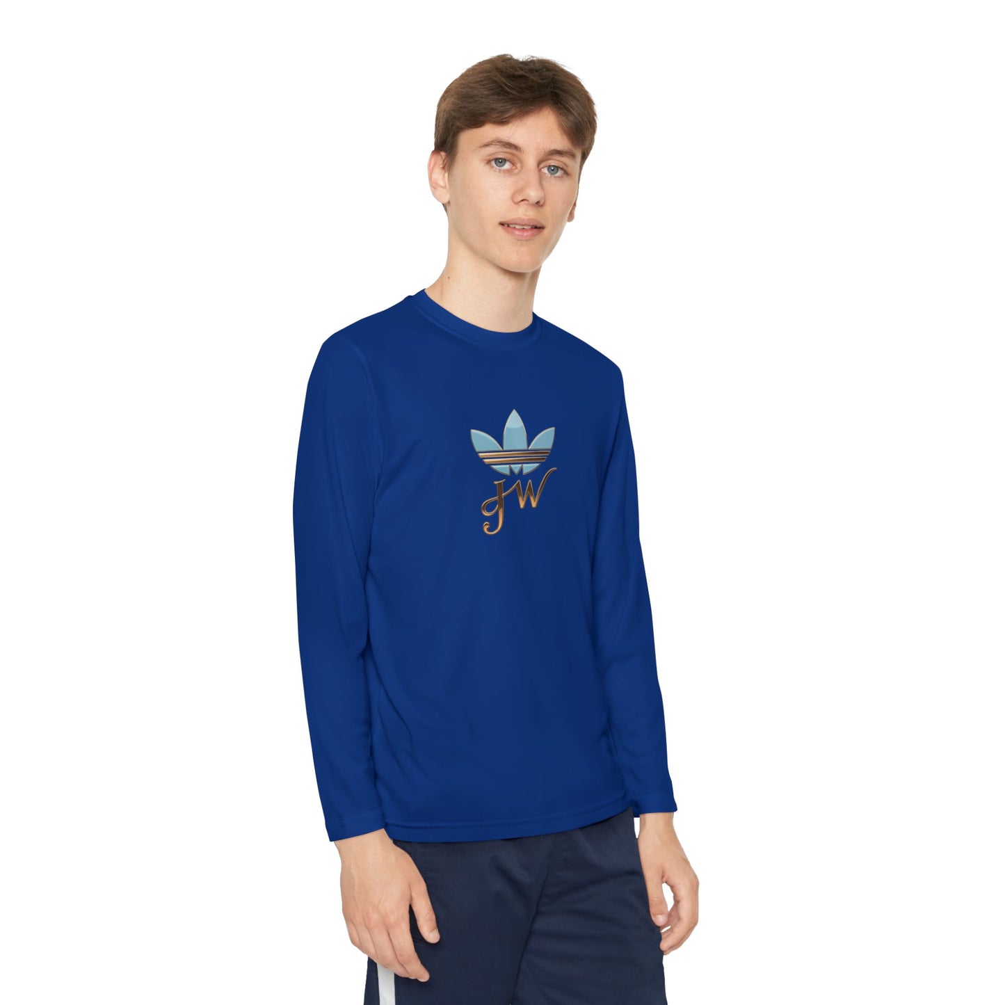 Youth Long Sleeve Active Tee - Lightweight Competitor Shirt with Stylish Logo - JW Store