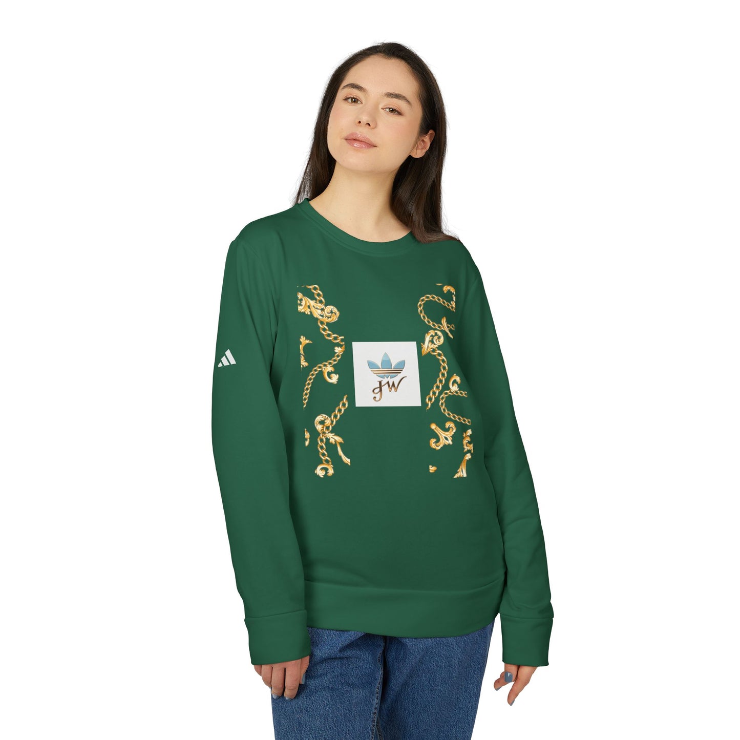 Stylish Unisex Fleece Sweatshirt with Gold Design - JW Store