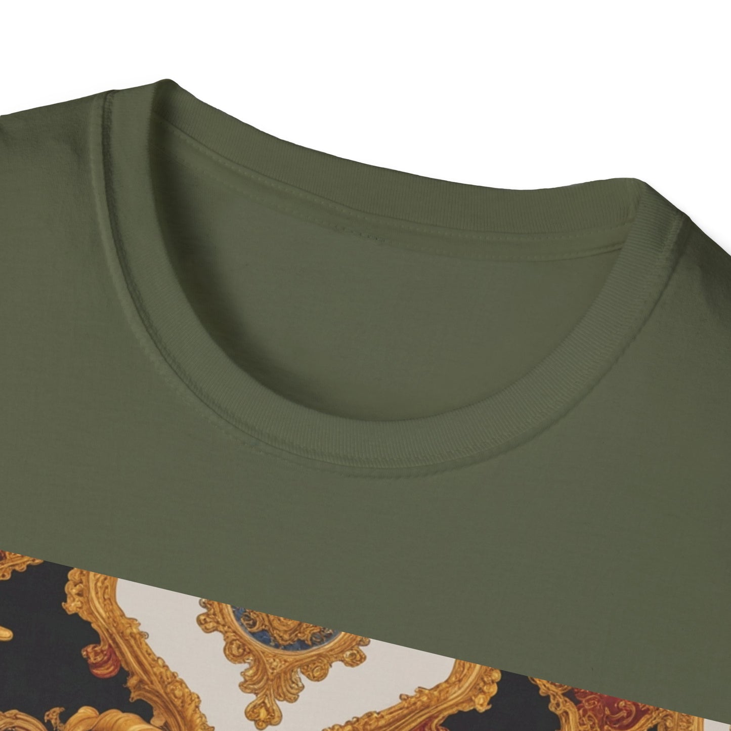 Elegant Vintage Print Unisex Softstyle T-Shirt - JW Store