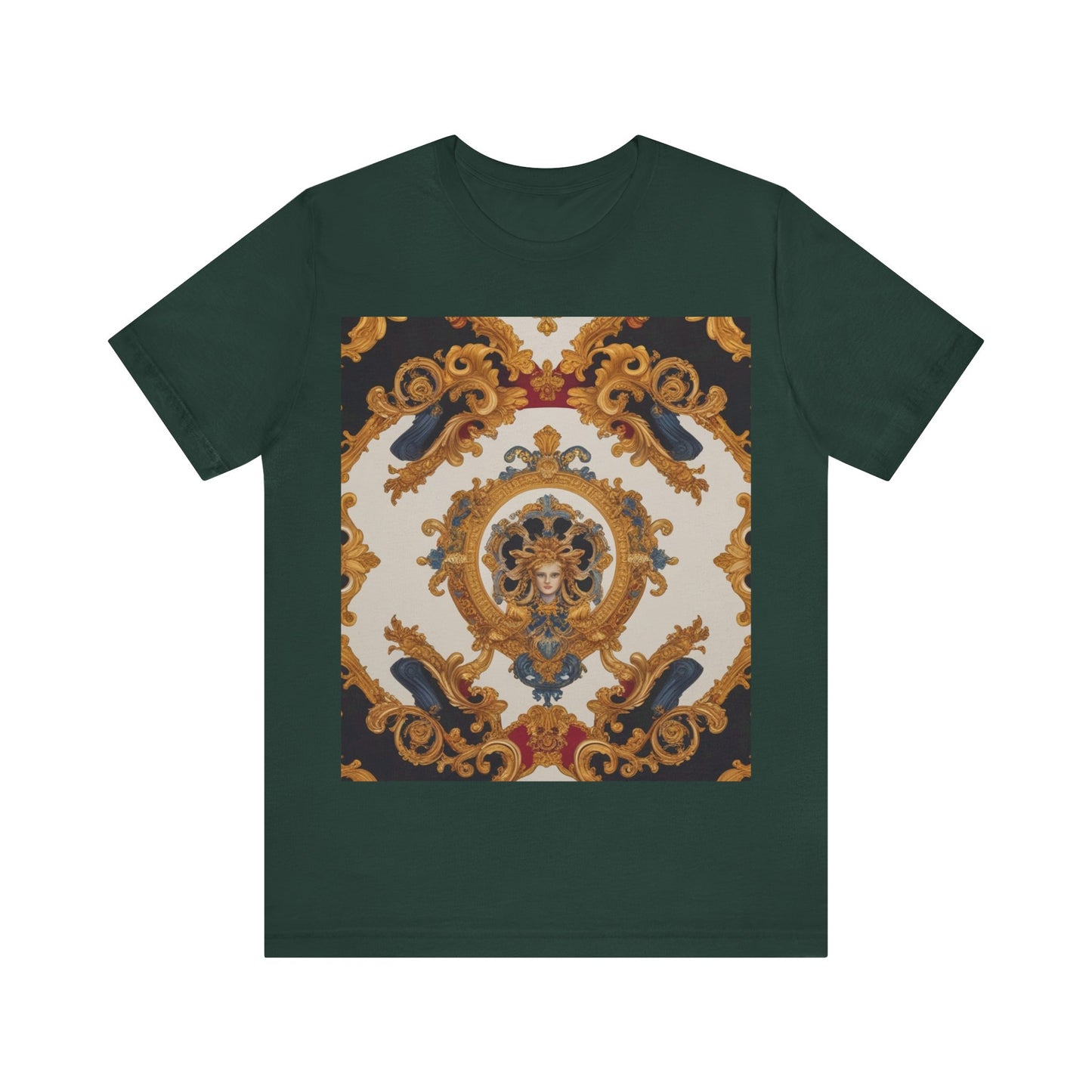 Elegant Baroque Style Graphic Tee - Unisex Short Sleeve T-Shirt - JW Store