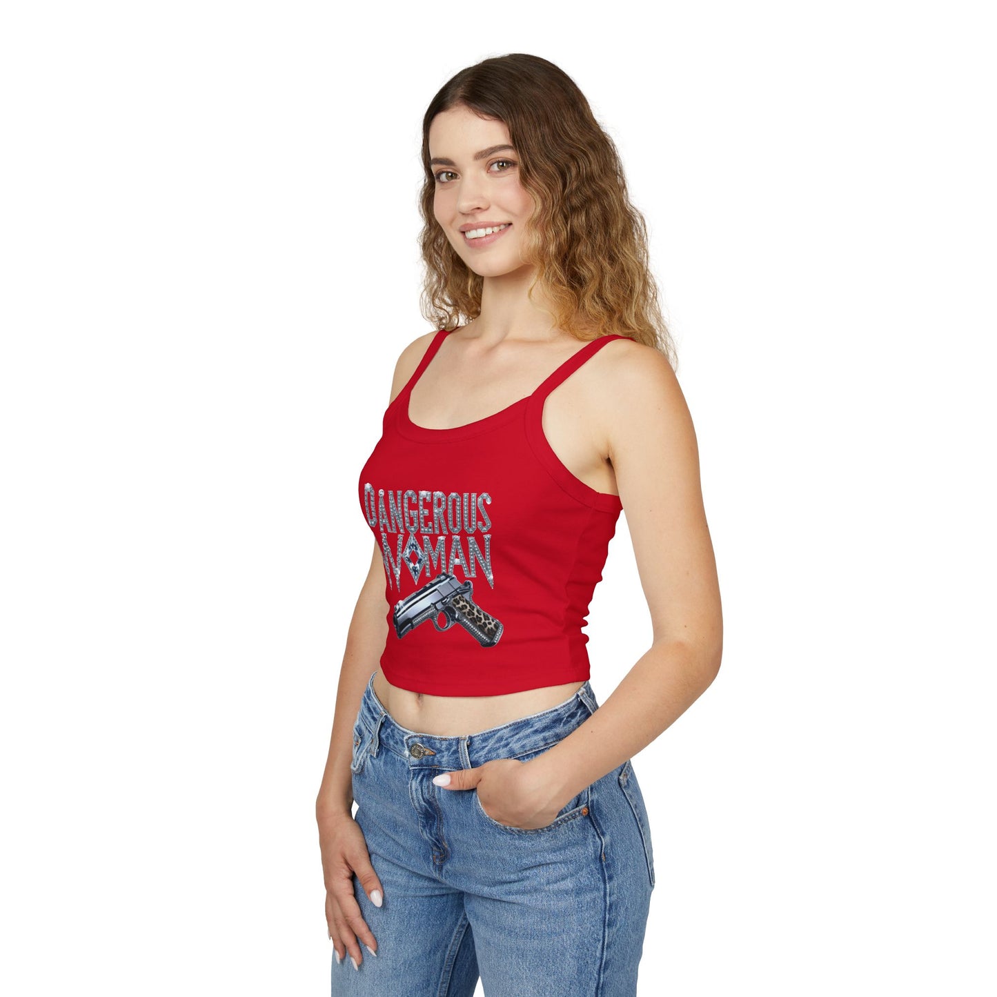 Dangerous Woman Graphic Spaghetti Strap Tank Top - JW Store