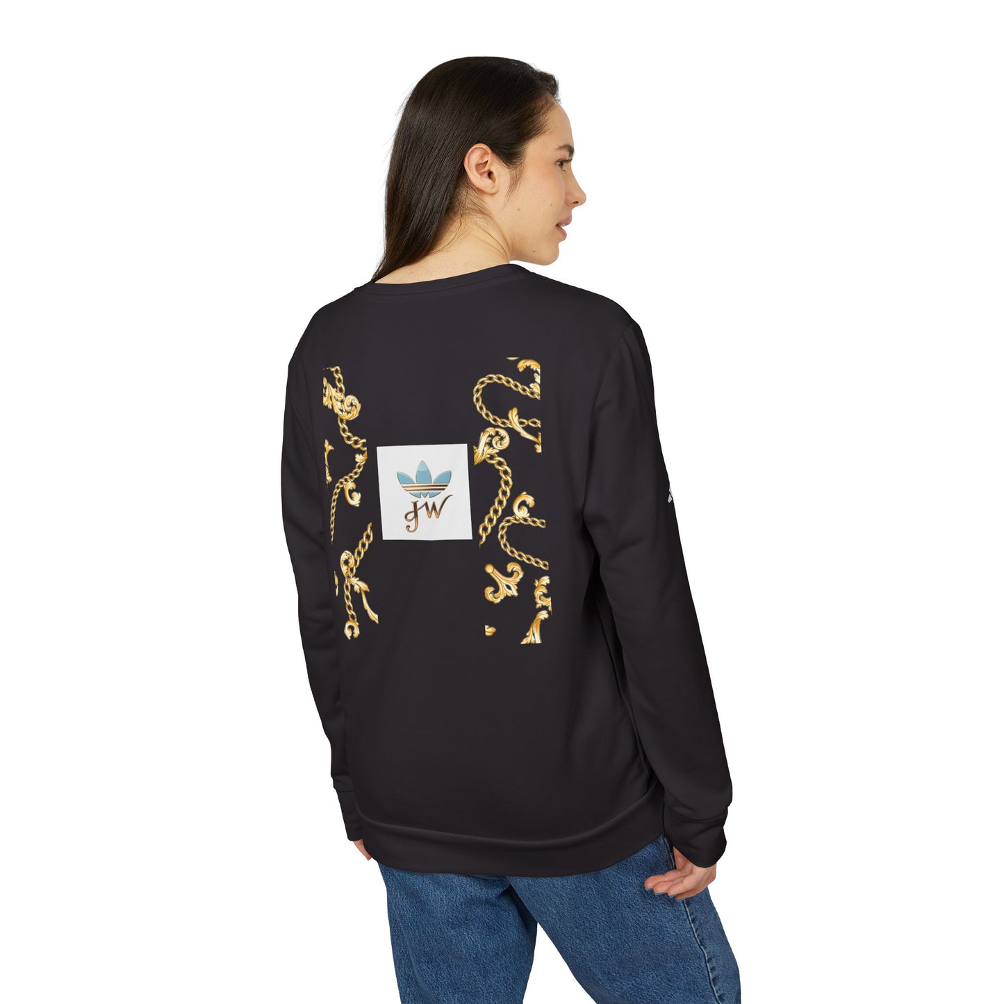 Stylish Unisex Fleece Sweatshirt with Gold Design - JW Store