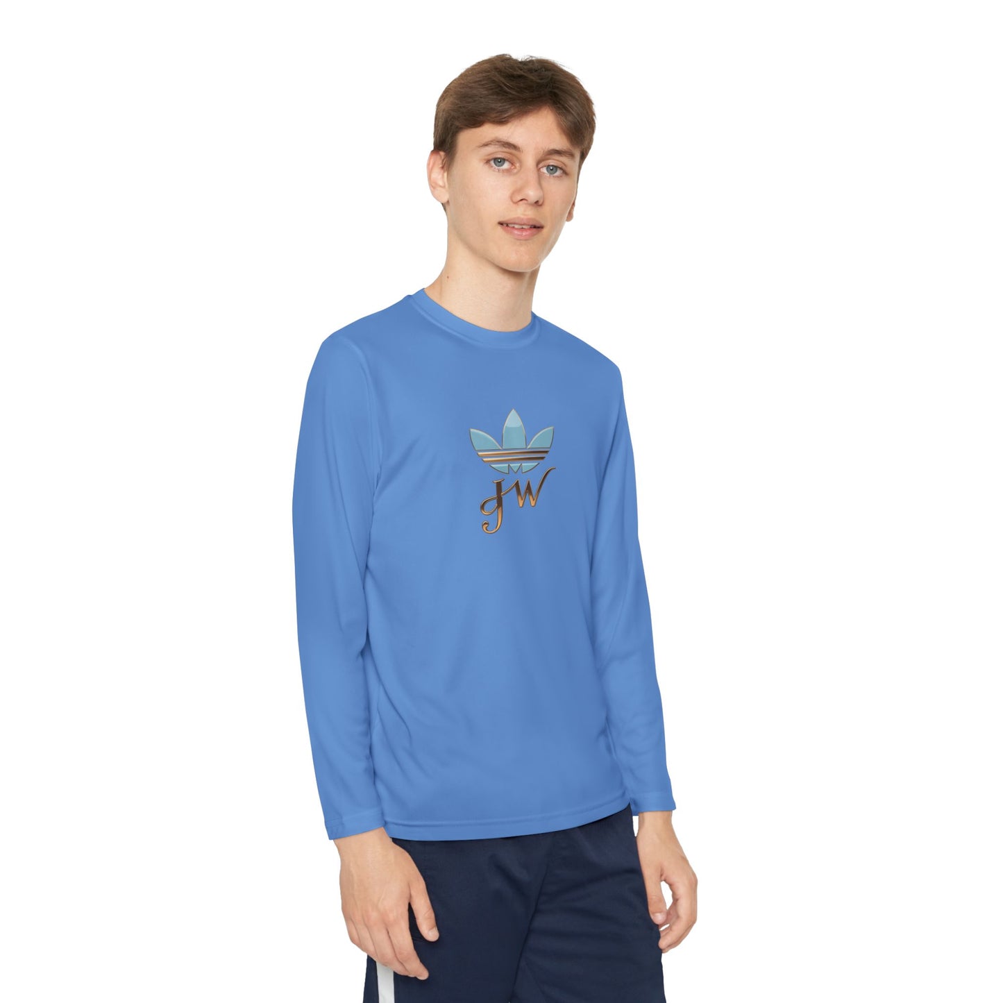 Youth Long Sleeve Active Tee - Lightweight Competitor Shirt with Stylish Logo - JW Store