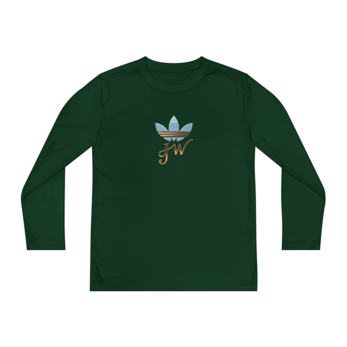 Youth Long Sleeve Active Tee - Lightweight Competitor Shirt with Stylish Logo - JW Store