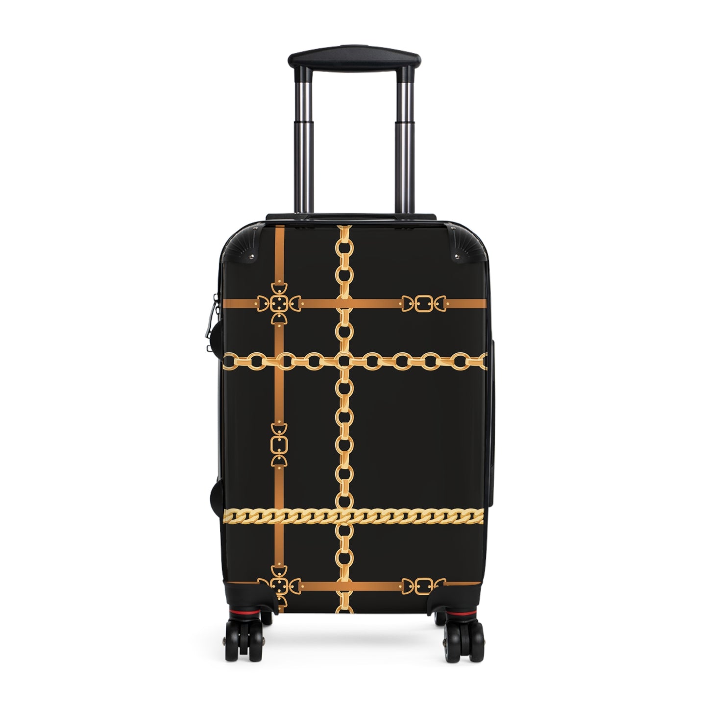 Trendy Gold Chain Design Suitcase - Stylish Luggage for Fashion Lovers - JW Store