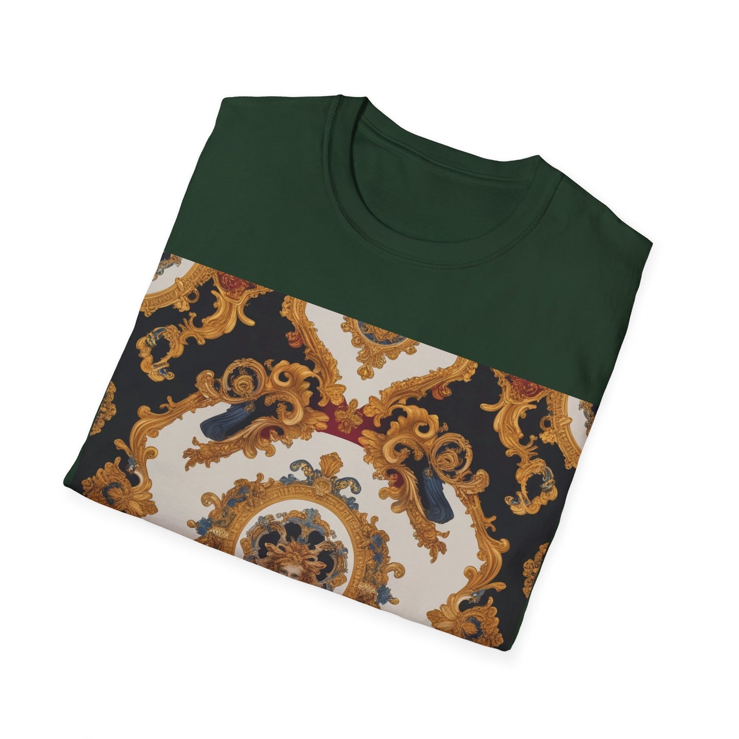 Elegant Vintage Print Unisex Softstyle T-Shirt - JW Store