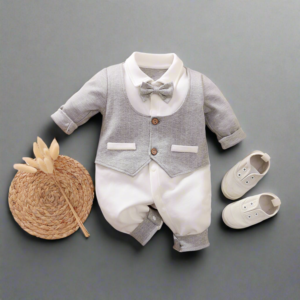 Baby Jumpsuit Spring And Autumn Models Foreign Trade Gentleman Baby Clothes Long-Sleeved Baby Clothes Baby Clothes