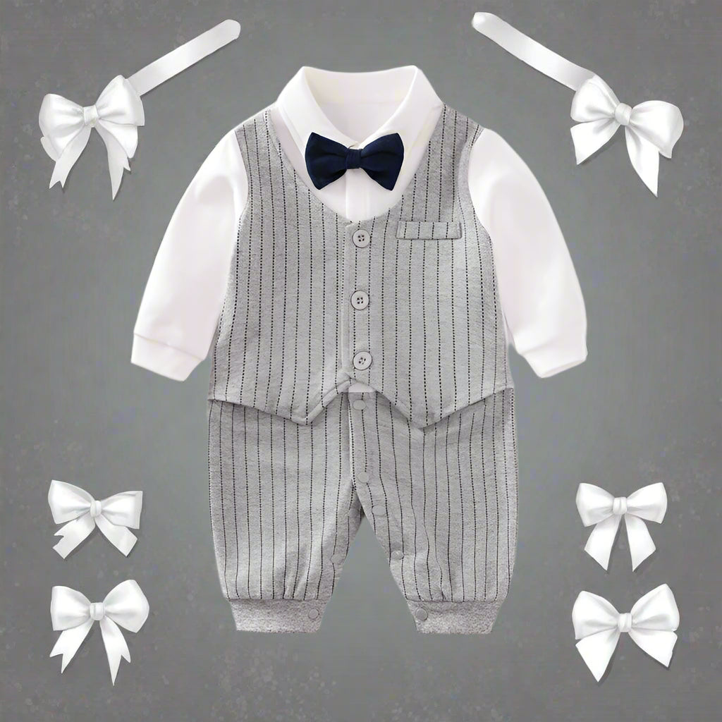 Baby Jumpsuit Spring And Autumn Models Foreign Trade Gentleman Baby Clothes Long-Sleeved Baby Clothes Baby Clothes