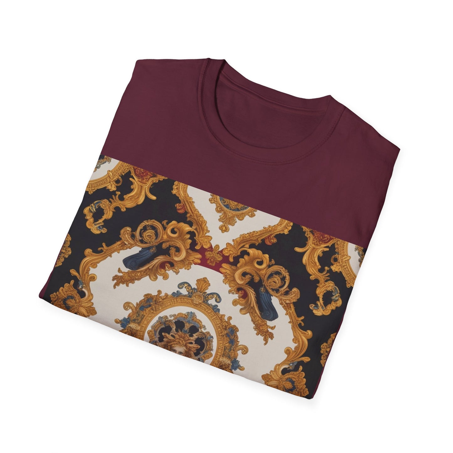 Elegant Vintage Print Unisex Softstyle T-Shirt - JW Store