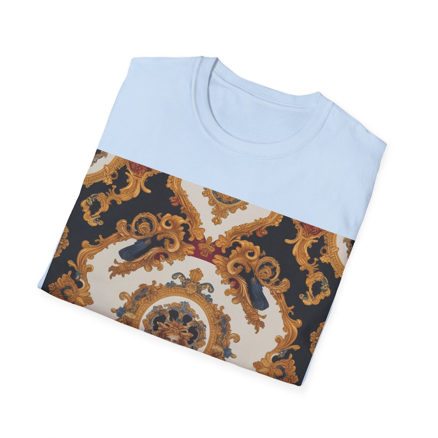 Elegant Vintage Print Unisex Softstyle T-Shirt - JW Store