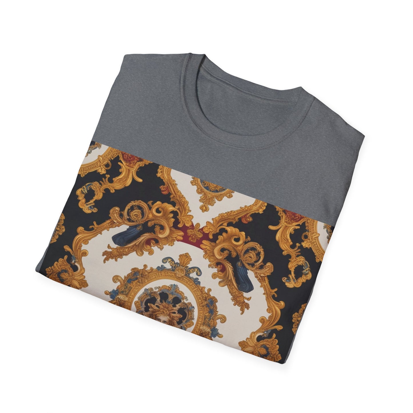 Elegant Vintage Print Unisex Softstyle T-Shirt - JW Store