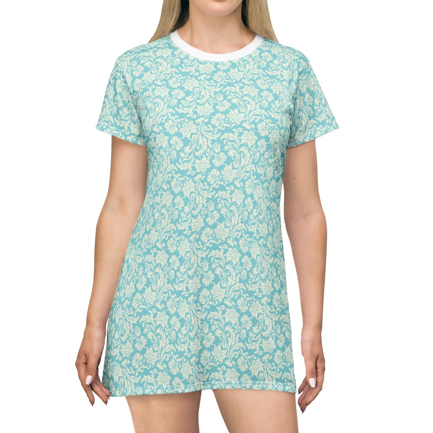 Floral Pattern T-Shirt Dress - Casual Summer Wear for Every Occasion