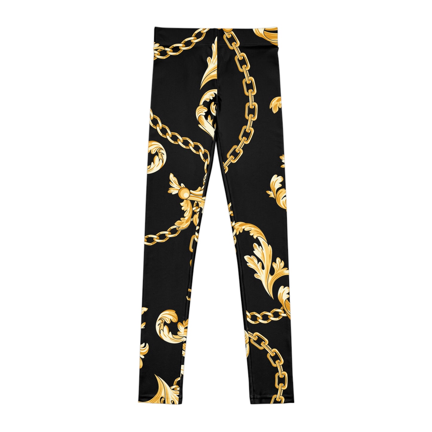 Chic Youth Leggings with Gold Chain Design - JW Store