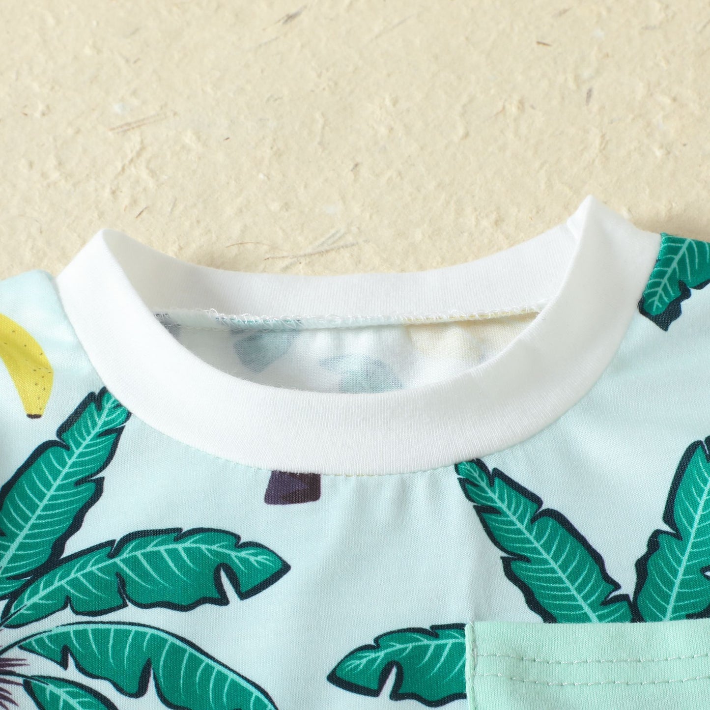 New Sports Style Tropical Rainforest Printing T-shirt Shorts Set
