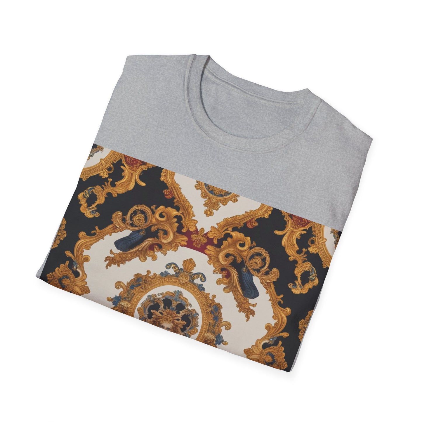 Elegant Vintage Print Unisex Softstyle T-Shirt - JW Store