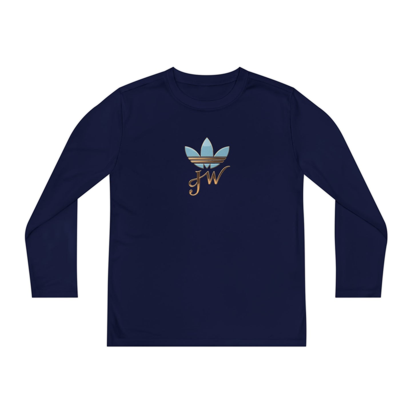 Youth Long Sleeve Active Tee - Lightweight Competitor Shirt with Stylish Logo - JW Store