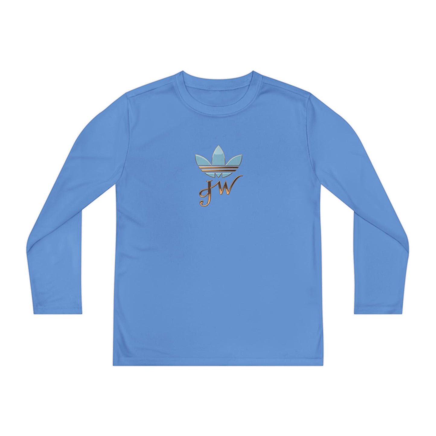 Youth Long Sleeve Active Tee - Lightweight Competitor Shirt with Stylish Logo - JW Store