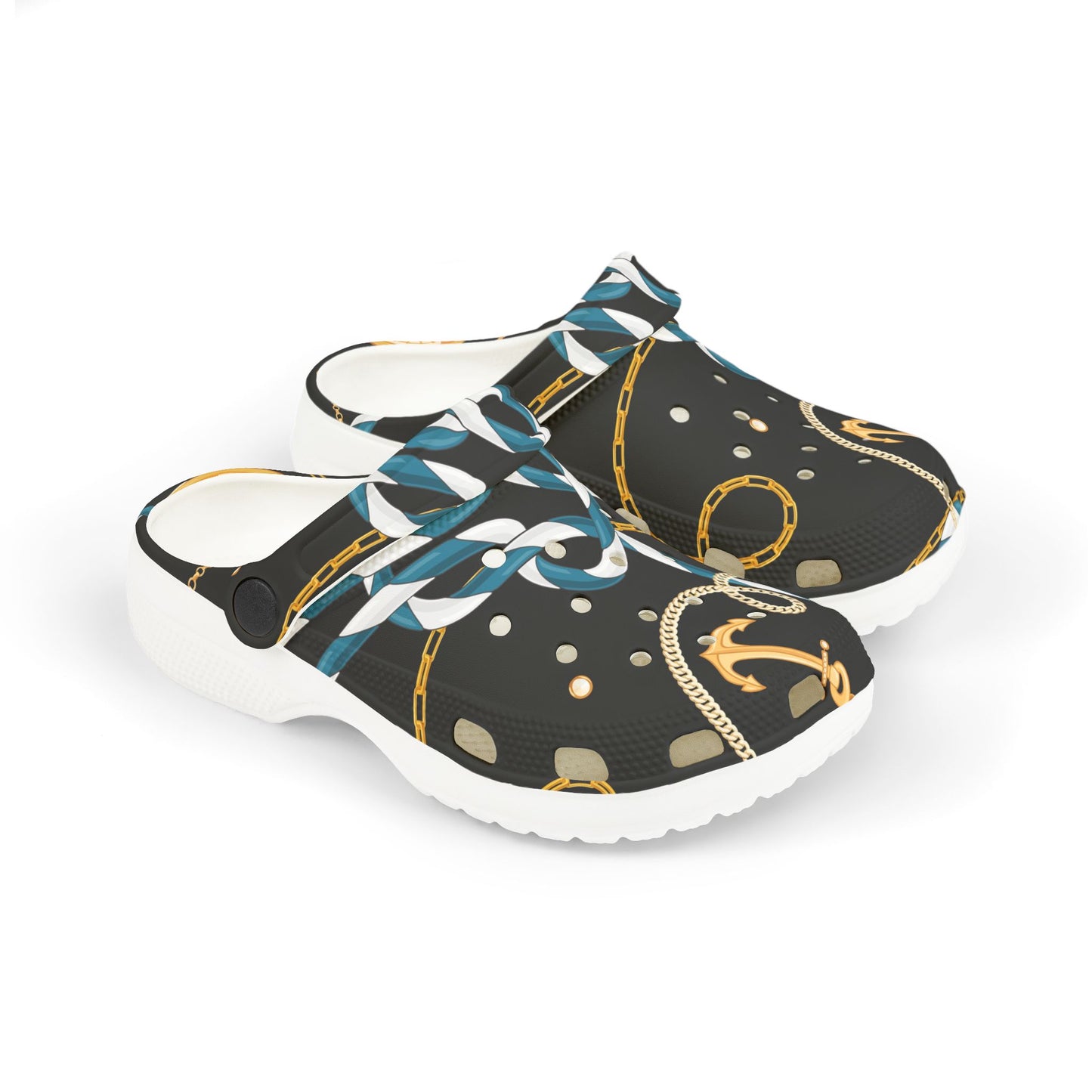 Nautical-Themed Kid's EVA Foam Clogs with Anchor Design