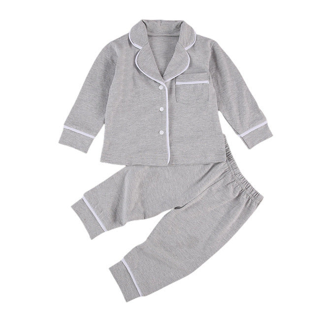 kidswear Cotton Two Piece Pajama Sets Toddler Kids Baby Girl Boy