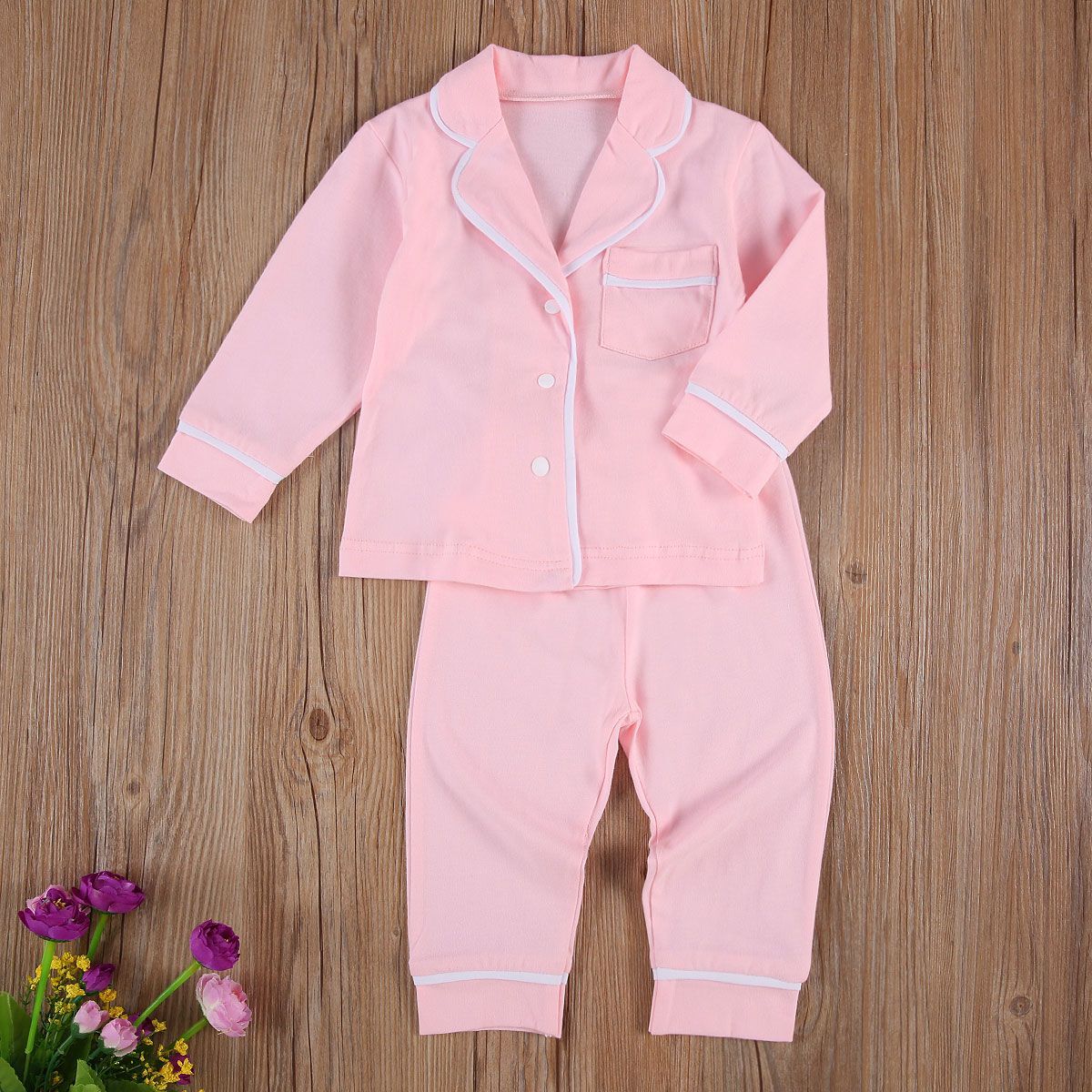 kidswear Cotton Two Piece Pajama Sets Toddler Kids Baby Girl Boy