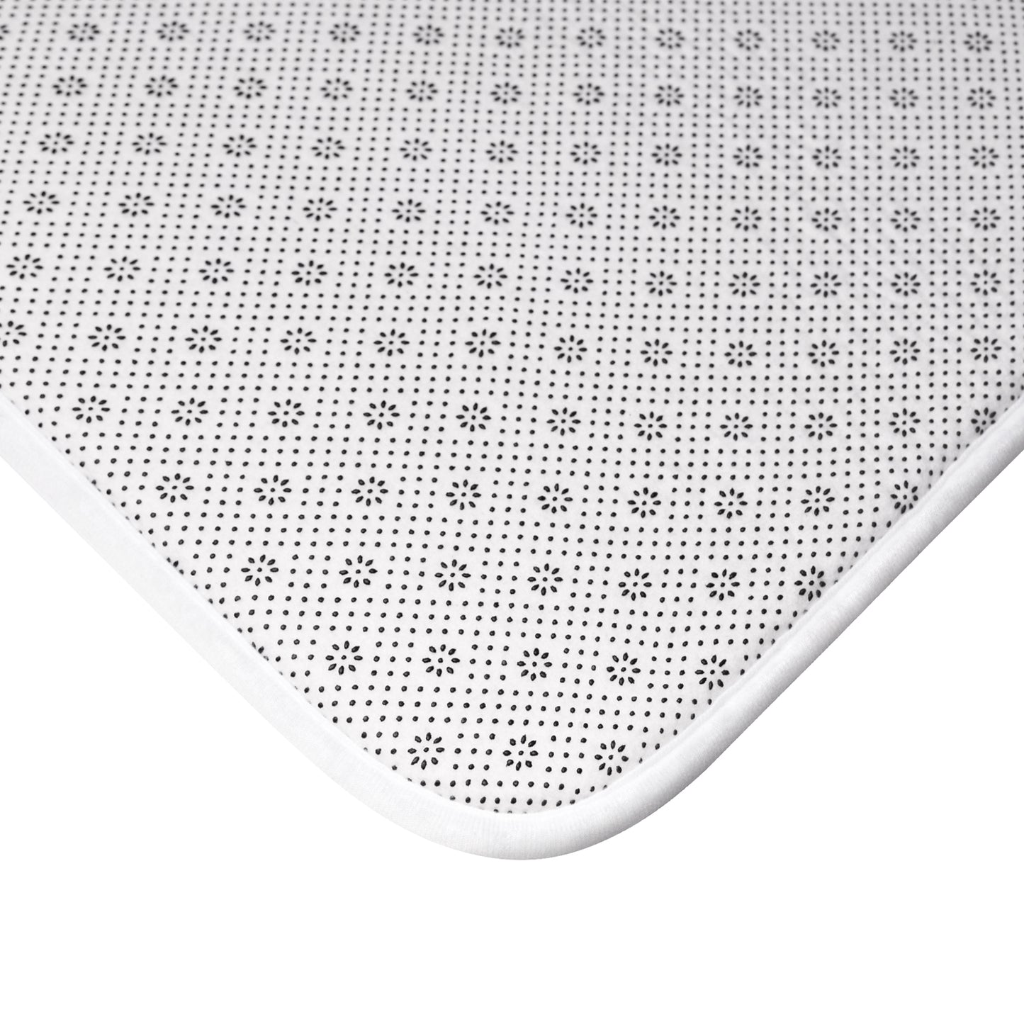 Elegant Floral Bath Mat - Classic Black & Cream Design - JW Store