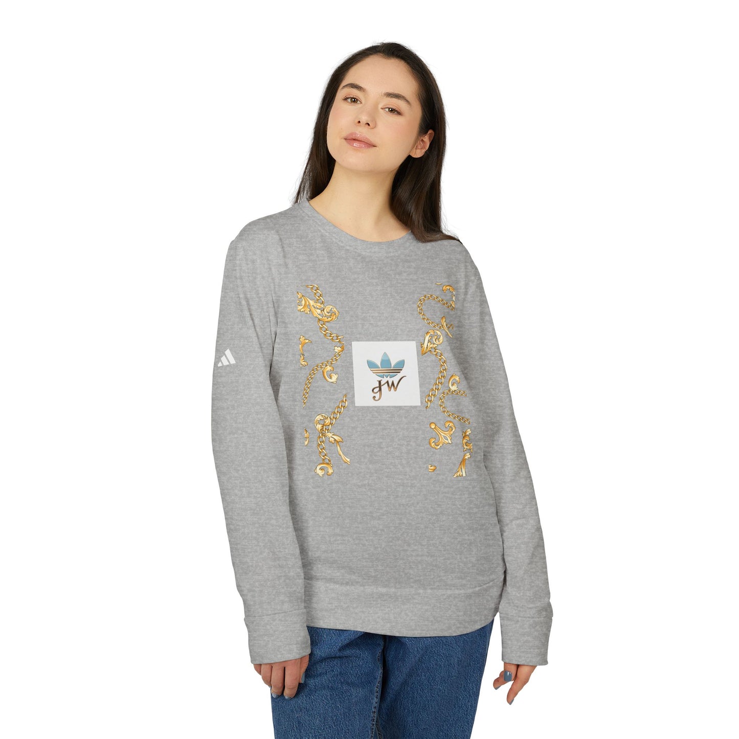 Stylish Unisex Fleece Sweatshirt with Gold Design - JW Store