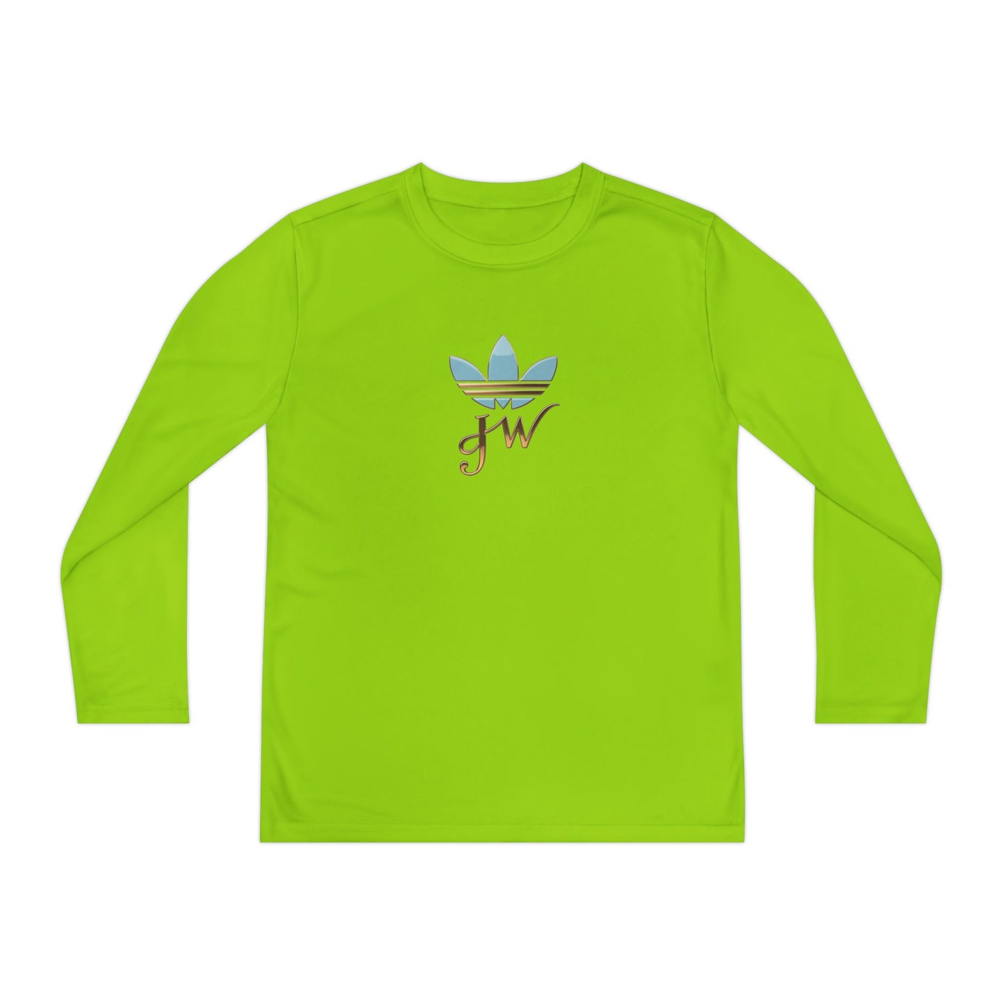Youth Long Sleeve Active Tee - Lightweight Competitor Shirt with Stylish Logo - JW Store