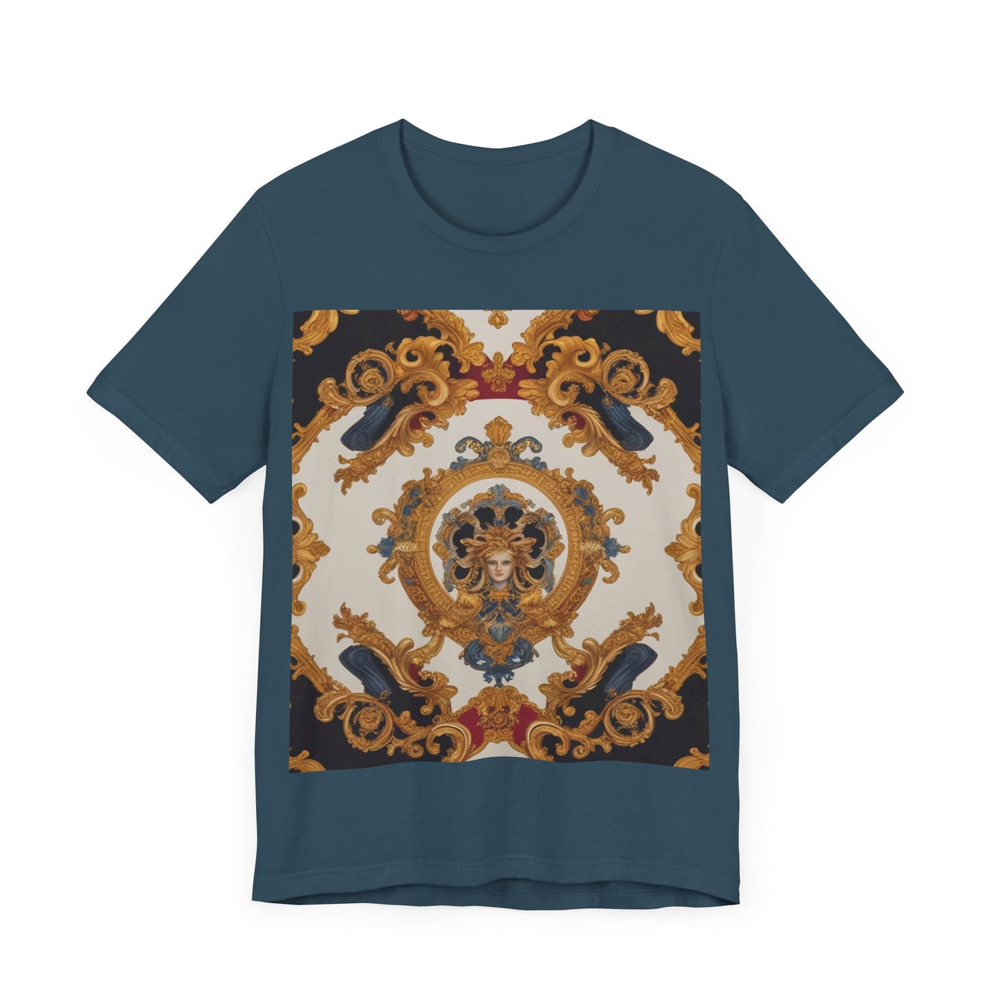 Elegant Baroque Style Graphic Tee - Unisex Short Sleeve T-Shirt - JW Store