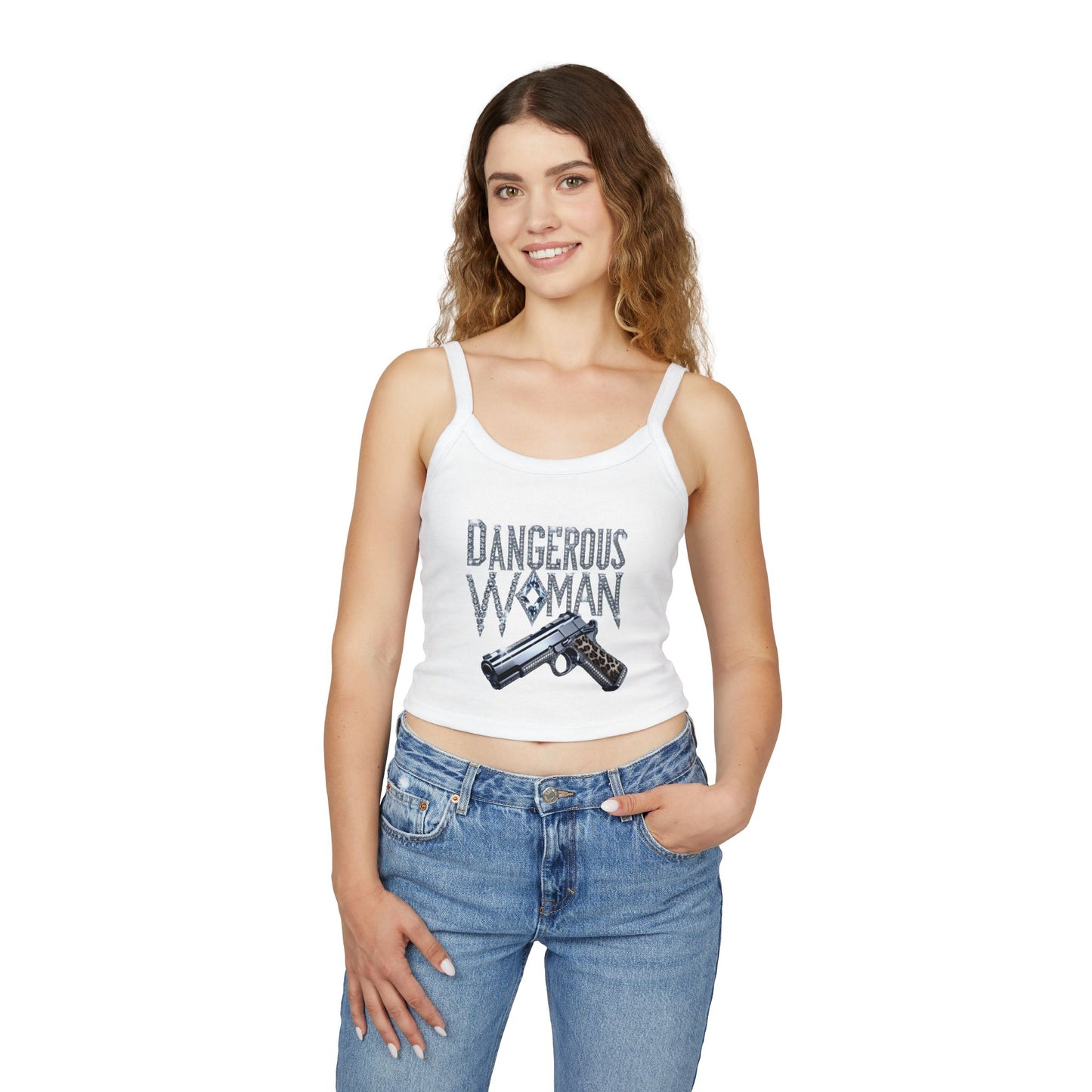 Dangerous Woman Graphic Spaghetti Strap Tank Top - JW Store