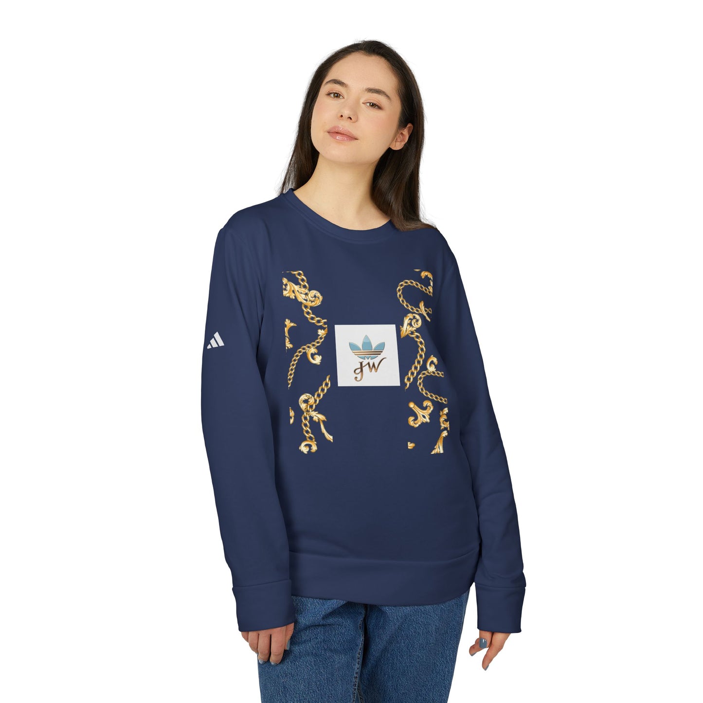Stylish Unisex Fleece Sweatshirt with Gold Design - JW Store