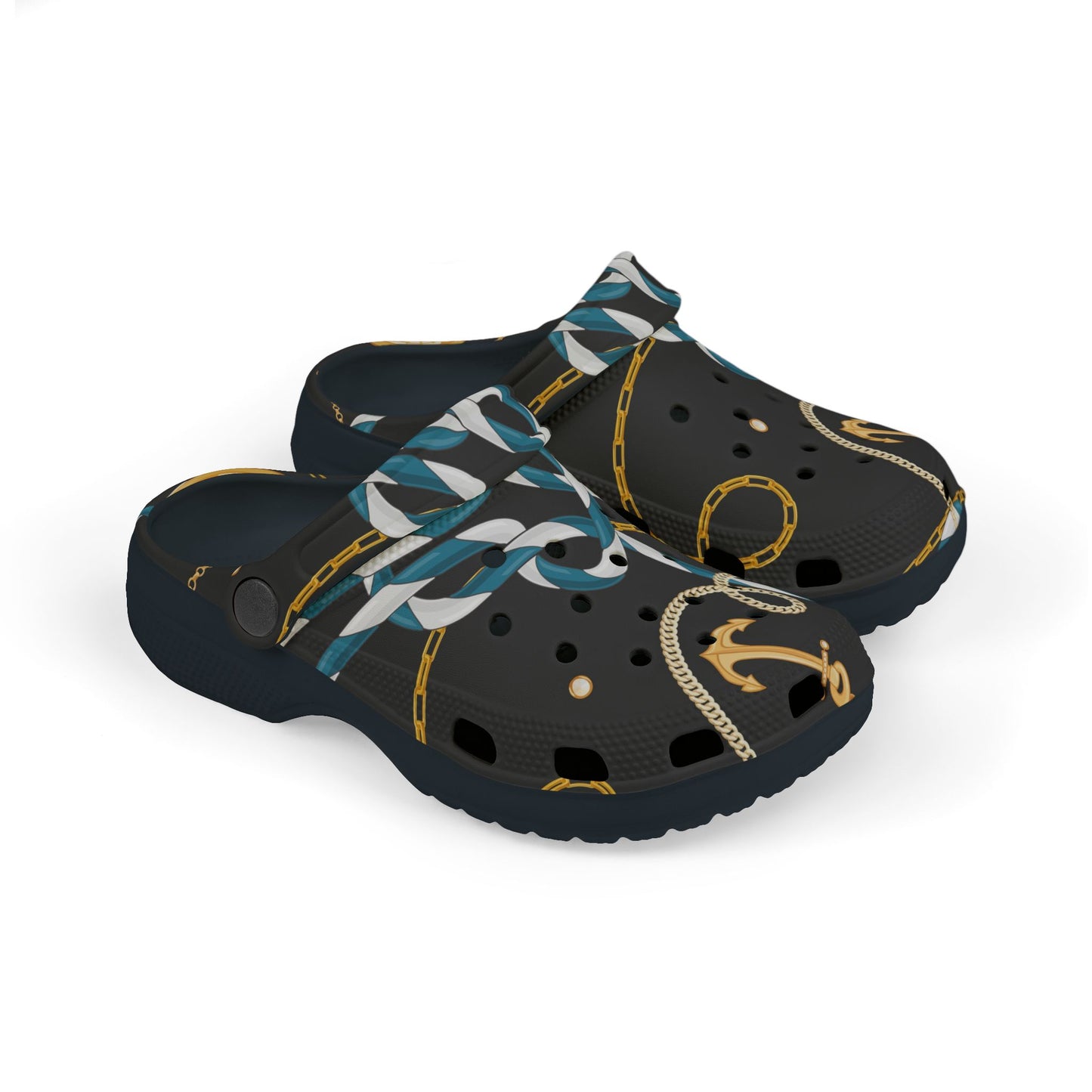 Nautical-Themed Kid's EVA Foam Clogs with Anchor Design