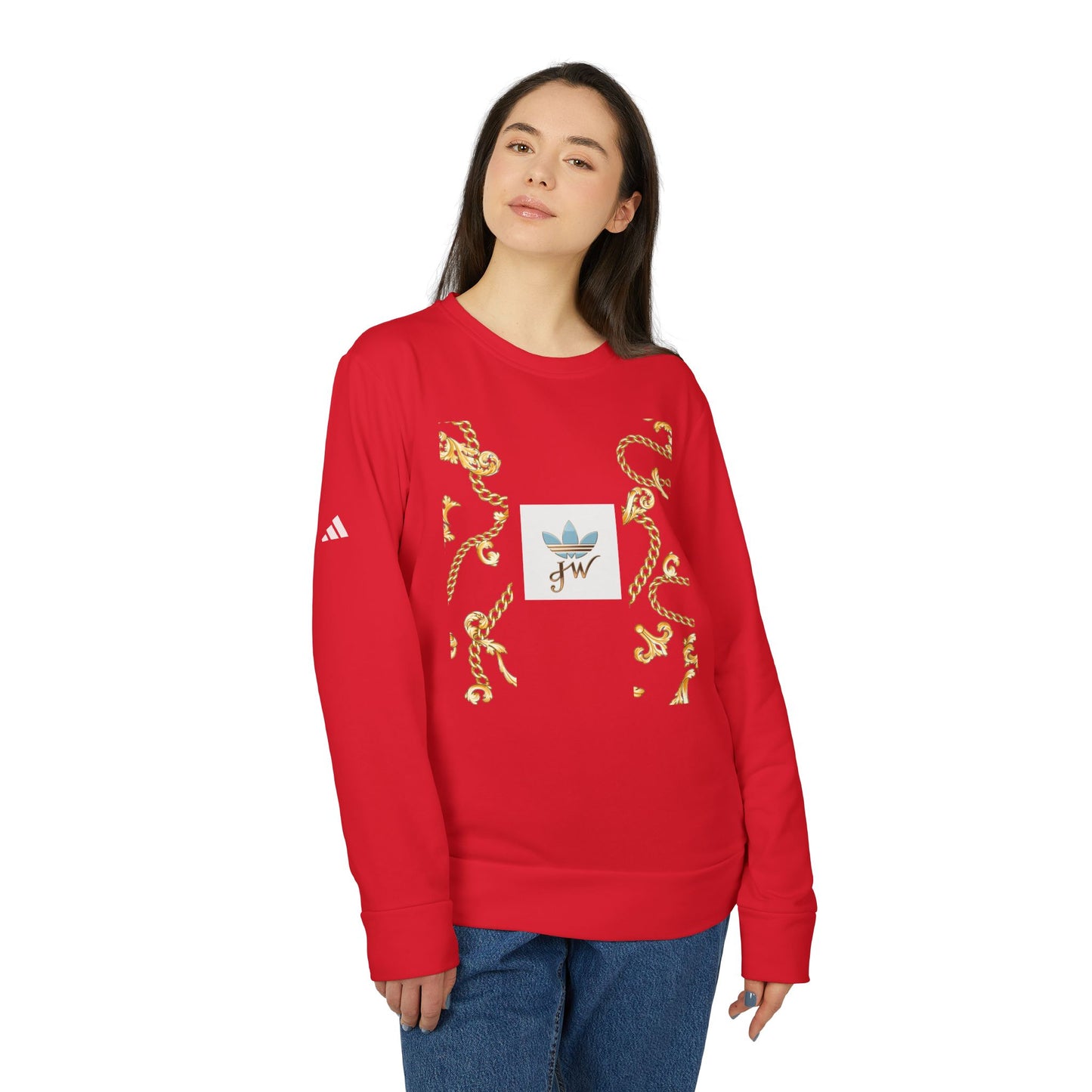 Stylish Unisex Fleece Sweatshirt with Gold Design - JW Store