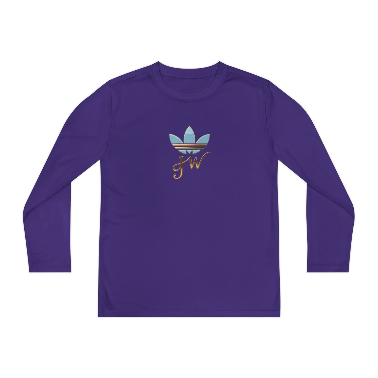 Youth Long Sleeve Active Tee - Lightweight Competitor Shirt with Stylish Logo - JW Store