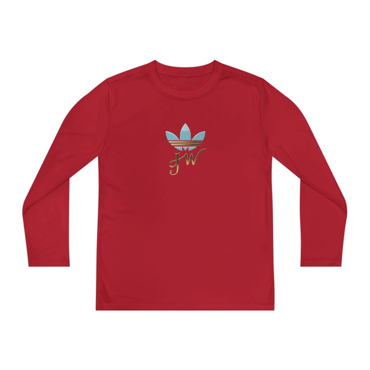 Youth Long Sleeve Active Tee - Lightweight Competitor Shirt with Stylish Logo - JW Store