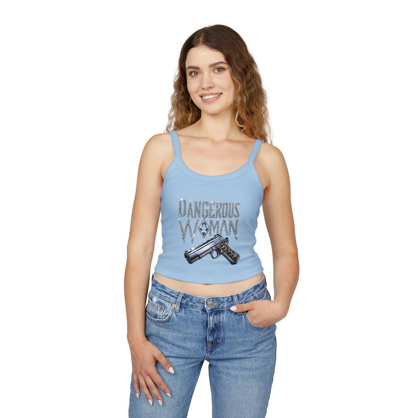 Dangerous Woman Graphic Spaghetti Strap Tank Top - JW Store