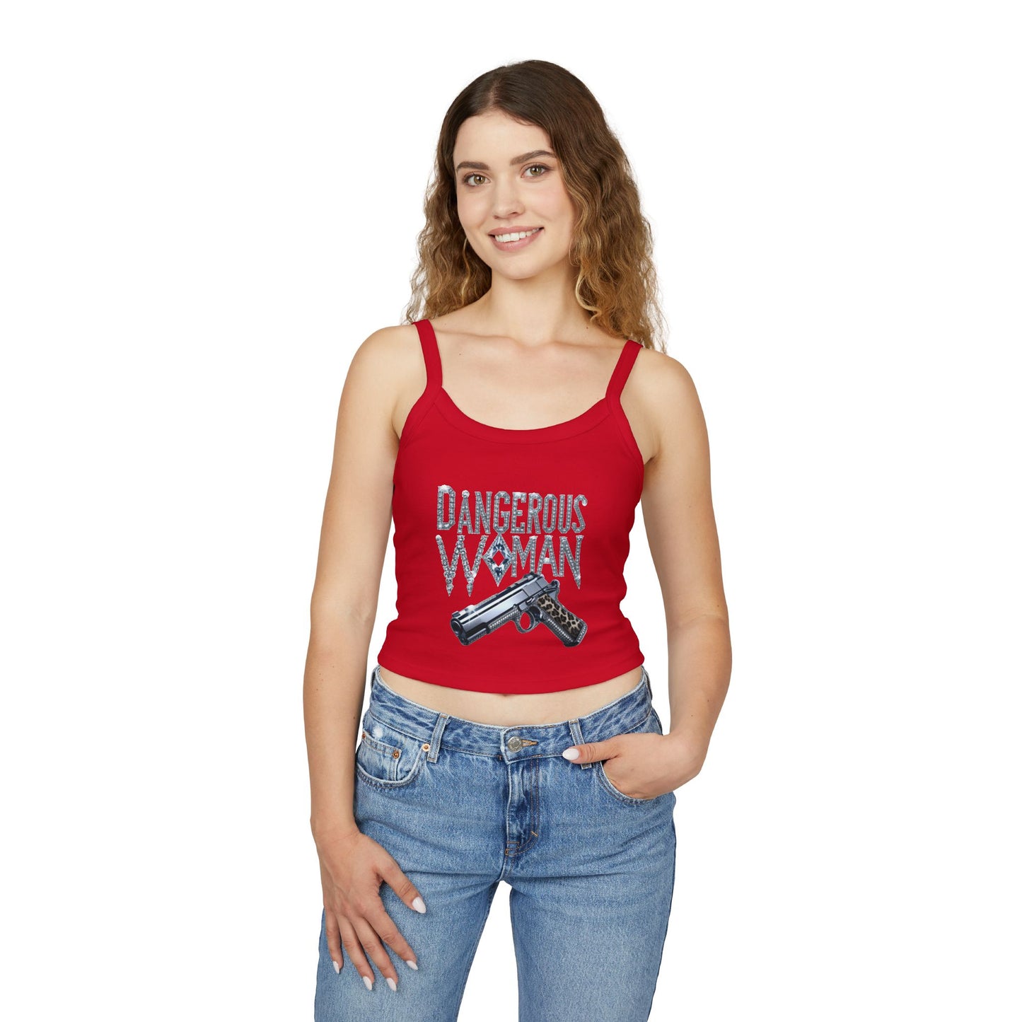 Dangerous Woman Graphic Spaghetti Strap Tank Top - JW Store