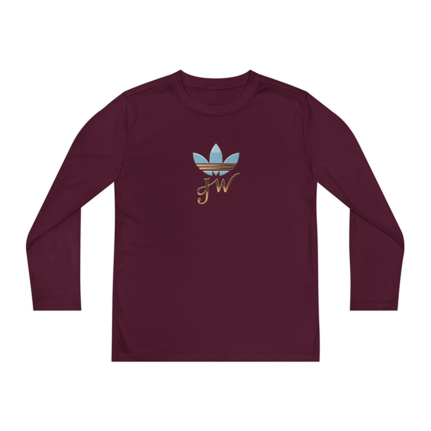 Youth Long Sleeve Active Tee - Lightweight Competitor Shirt with Stylish Logo - JW Store