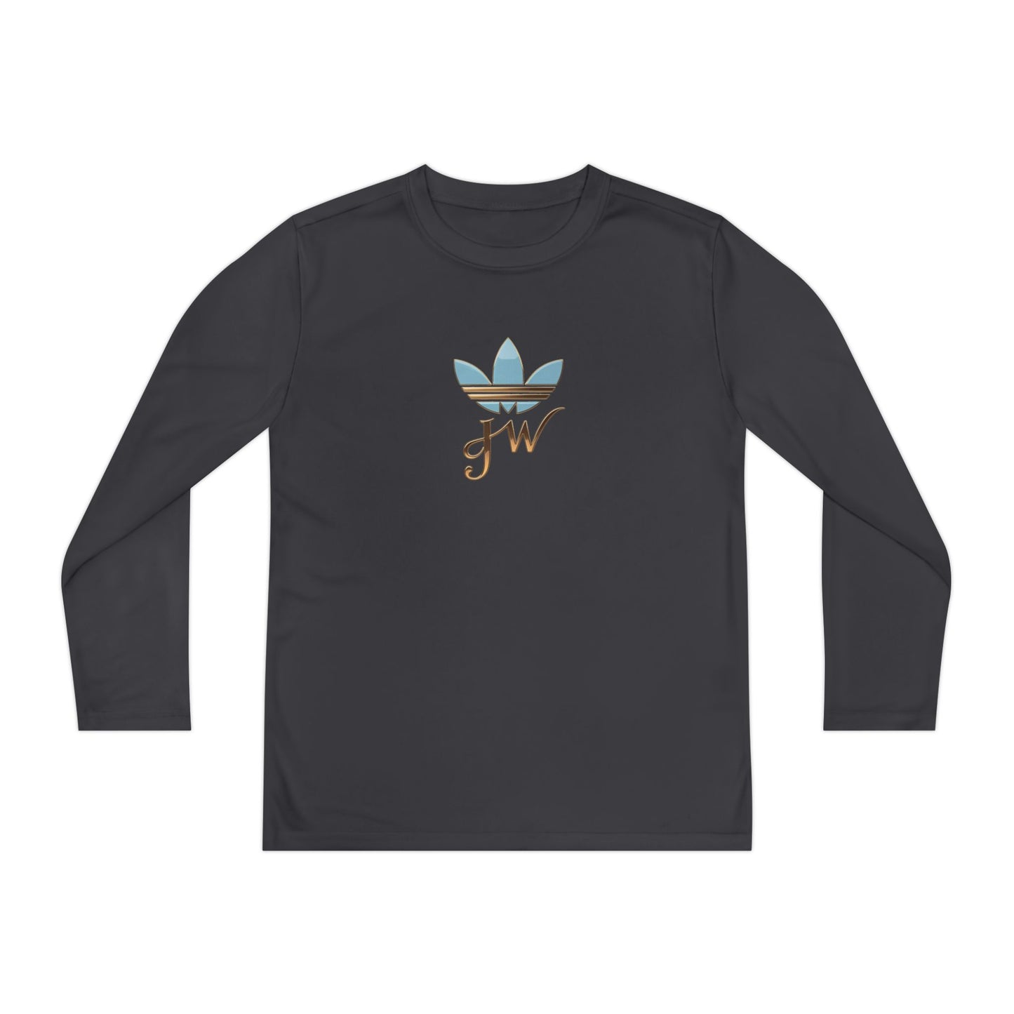 Youth Long Sleeve Active Tee - Lightweight Competitor Shirt with Stylish Logo - JW Store