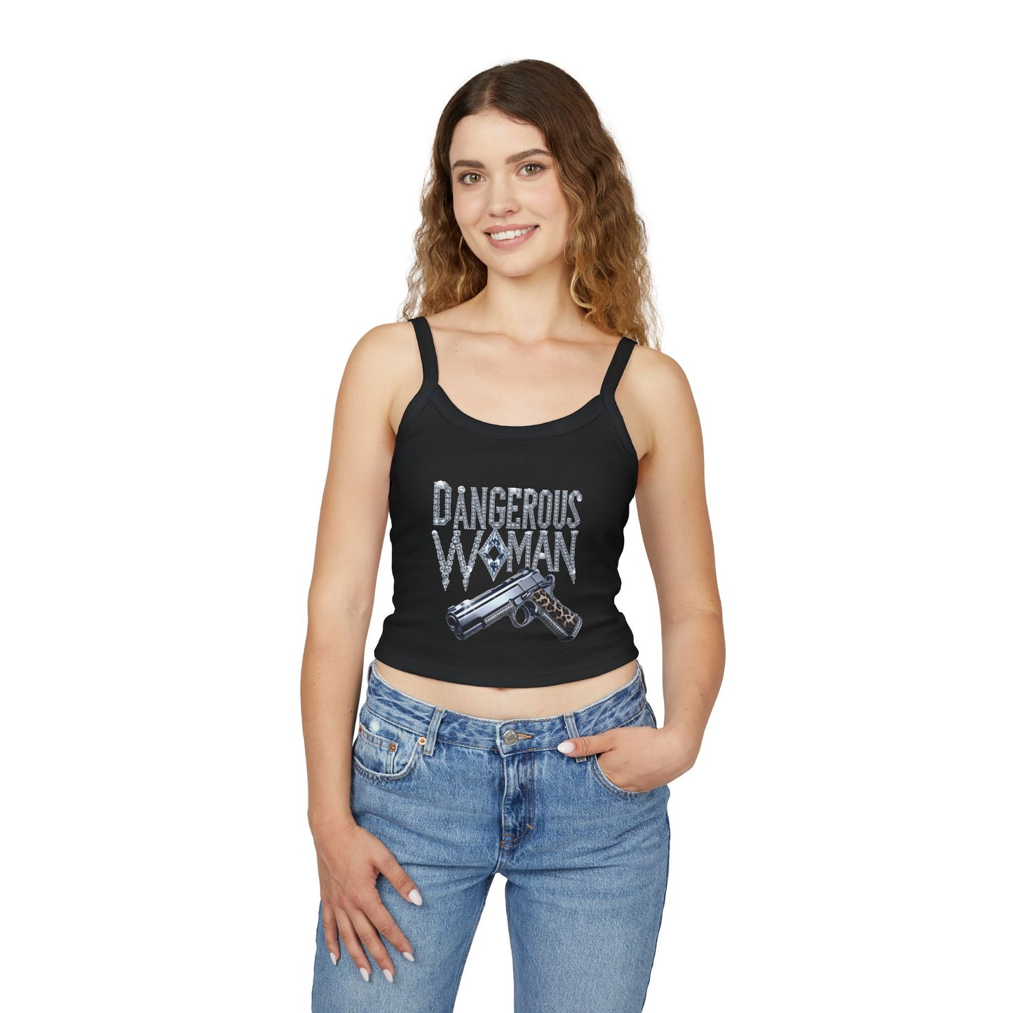 Dangerous Woman Graphic Spaghetti Strap Tank Top - JW Store
