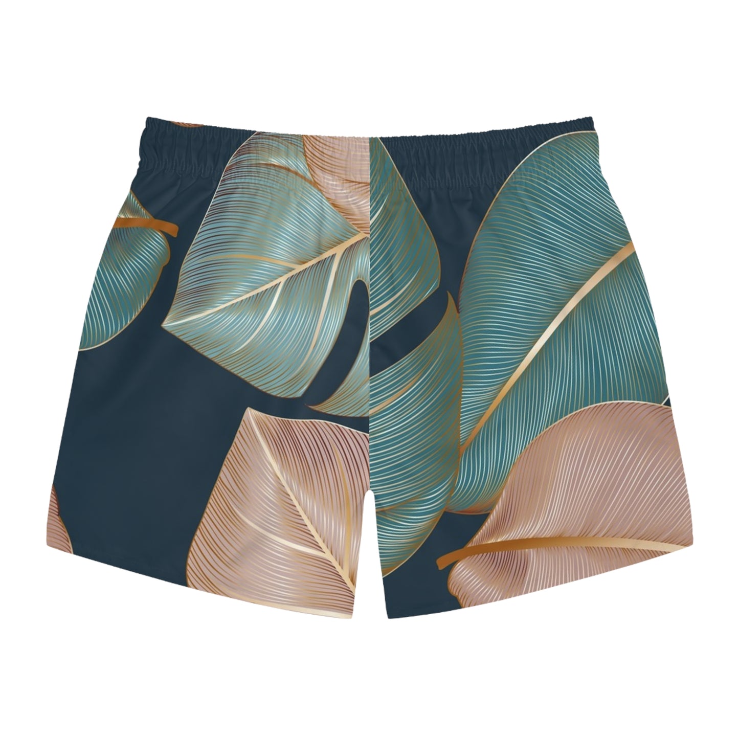 Tropical Leaf Swim Trunks - Stylish Men's Beachwear for Summer Fun - JW Store