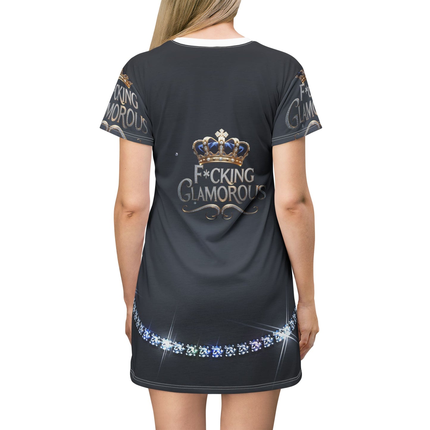 F*cking Glamorous T-Shirt Dress - Sparkling Design for Confident Women | Perfect for Parties & Celebrations