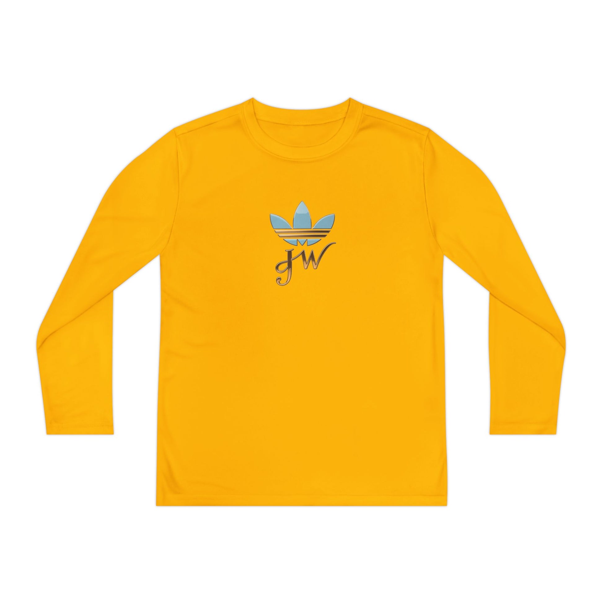 Youth Long Sleeve Active Tee - Lightweight Competitor Shirt with Stylish Logo - JW Store