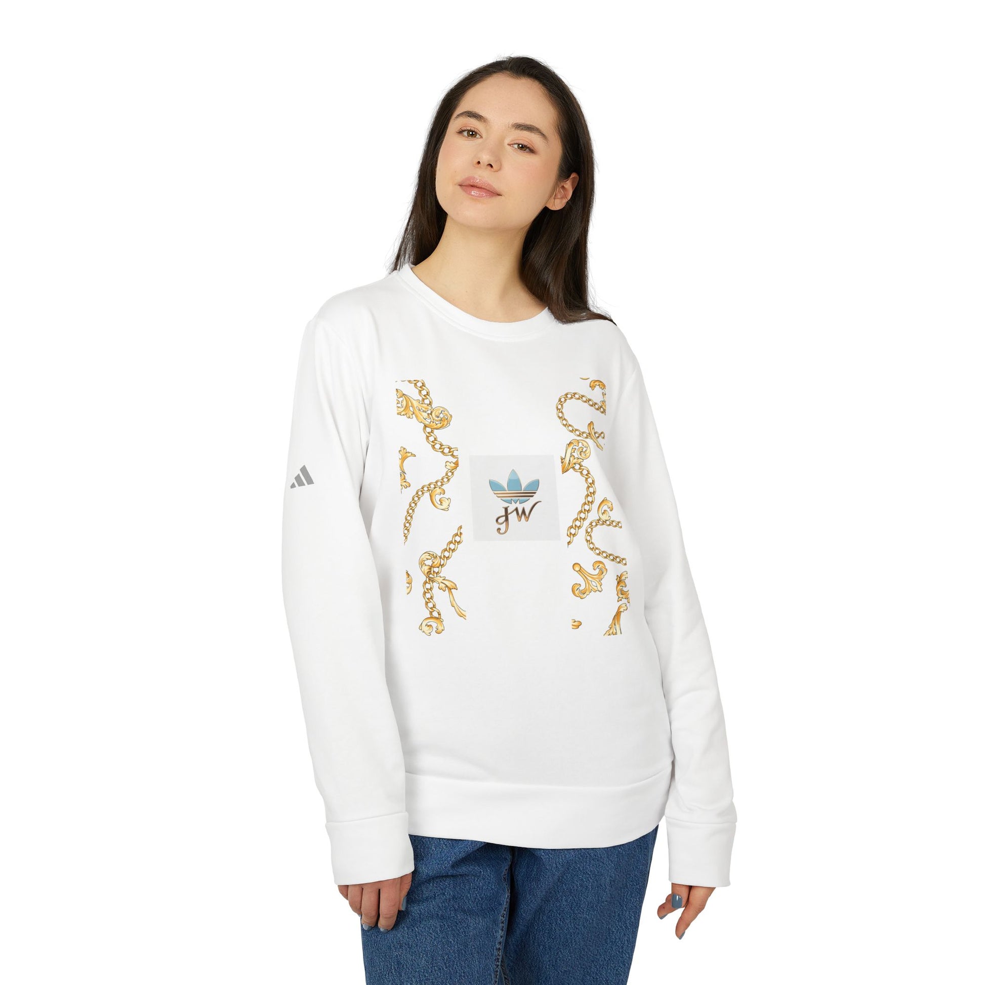Stylish Unisex Fleece Sweatshirt with Gold Design - JW Store