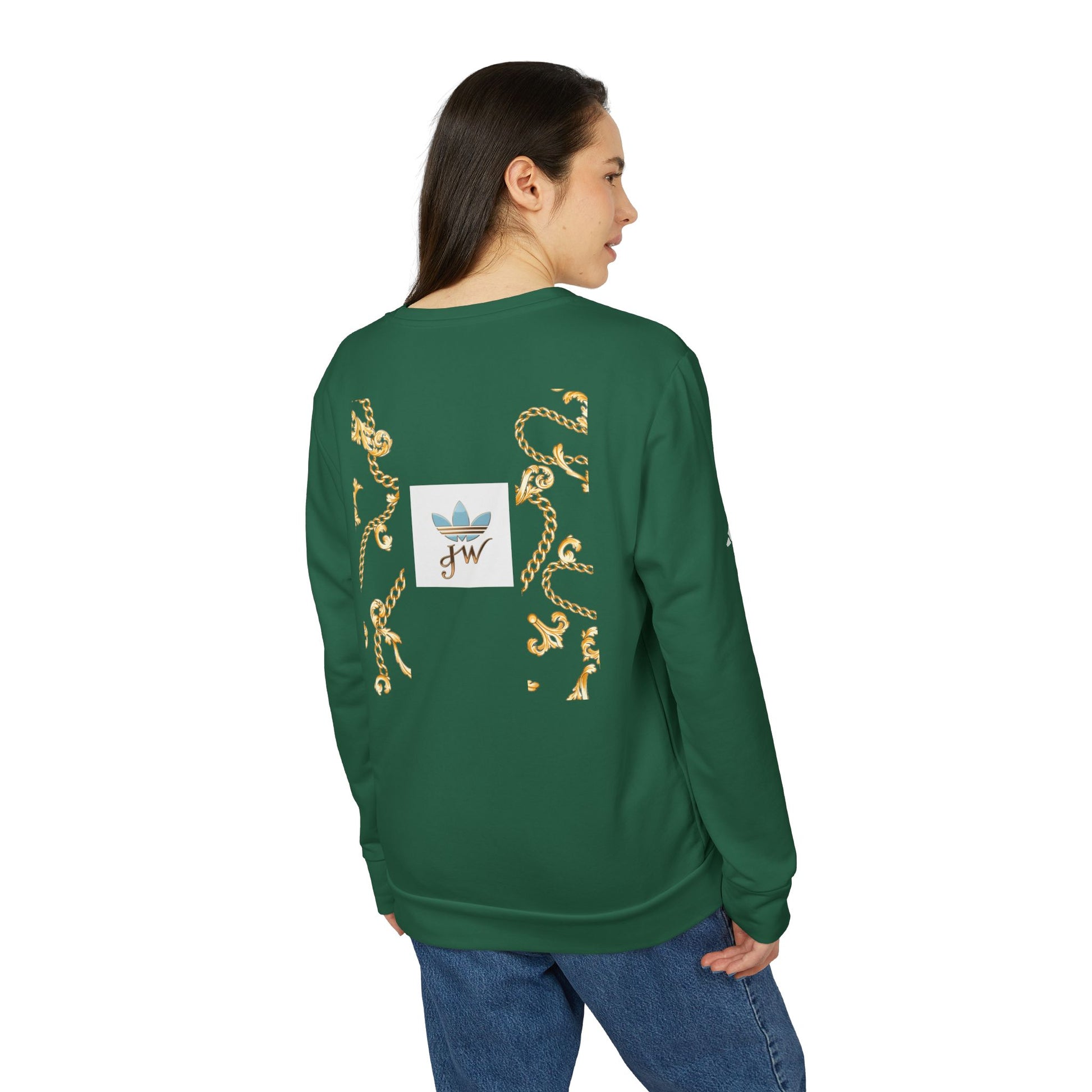 Stylish Unisex Fleece Sweatshirt with Gold Design - JW Store